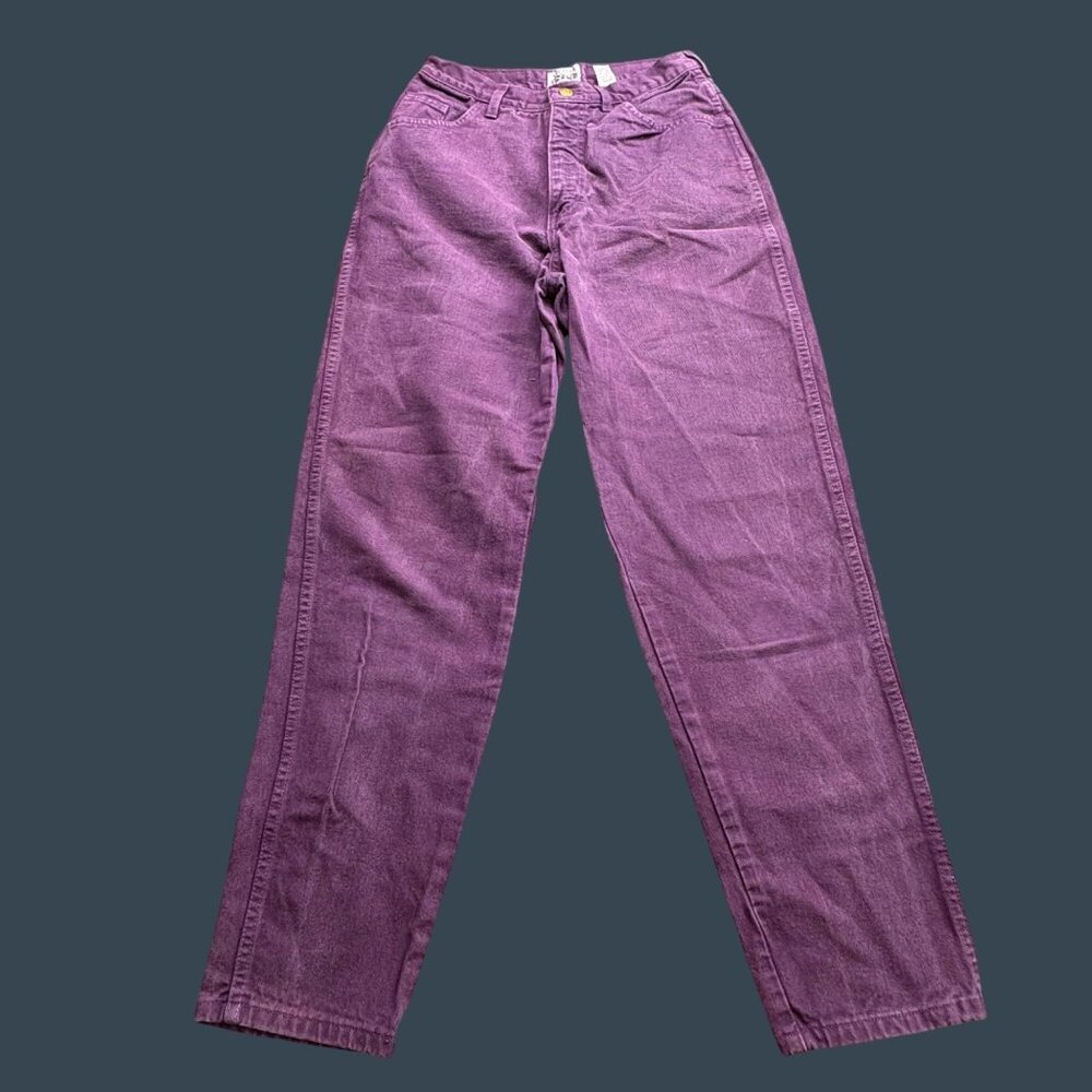 VTG Moda Intl Jeans Womens Purple 10 28x29 tapered USA‎ Hippie Boho Dark Fairy